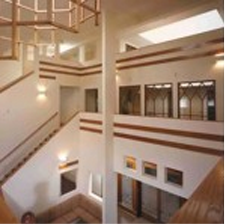 A photo of the inner atrium in the newly renovated main facility.