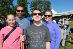 Family photo of a Carroll student and his family at the Walk for Independence