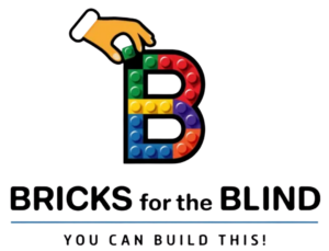 Brick for the Blind logo that reads, "BRICKS for the BLIND" and "YOU CAN BUILD THIS!"