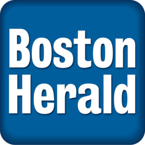 logo: white text on blue background that reads, "Boston Herald".