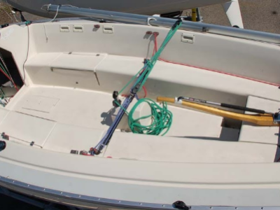 photo of the inside of a Sonar sailboat