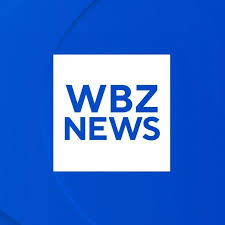 logo. white square inside a blue square. The inner, white square reads, "WBZ News".